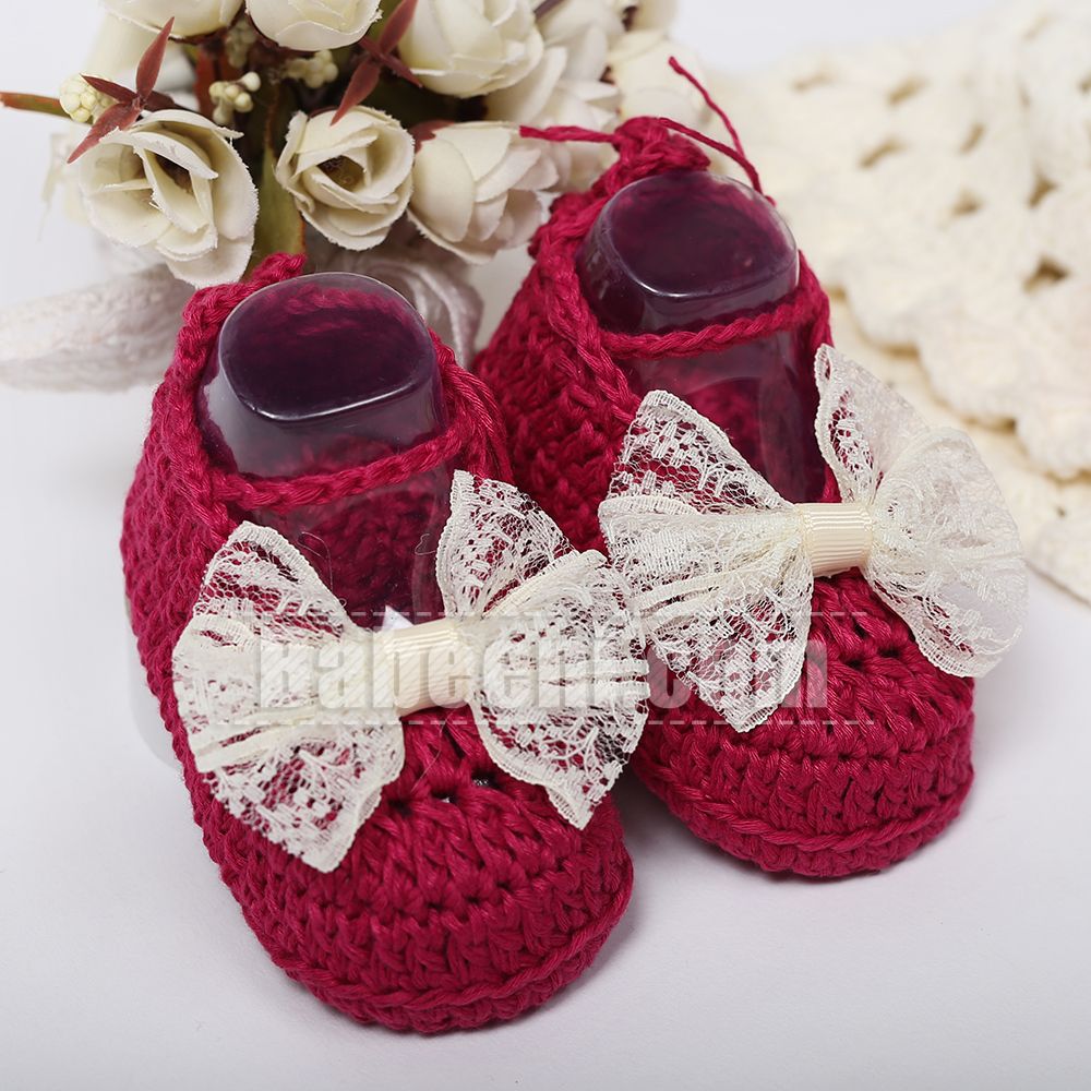 Red Crochet Shoes for Toddle- CAS 09